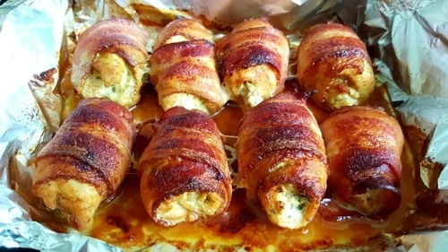 Острые рулетики с беконом