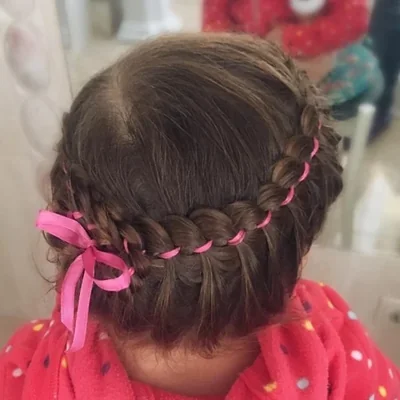 Французская косичка по кругу